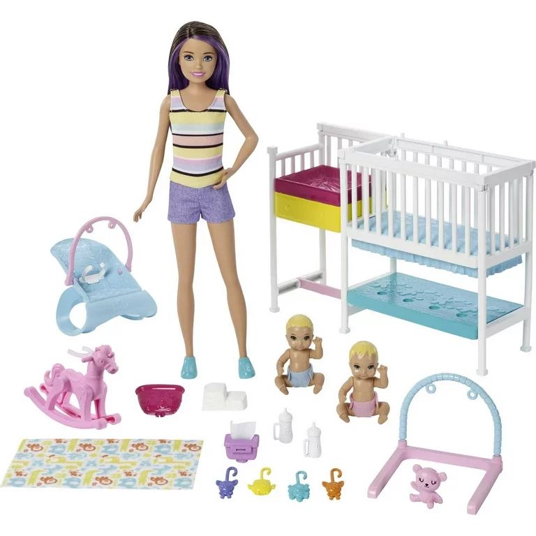 Barbie Skipper Babysitters Inc Nap n Nurture Nursery Playset with Brunette Doll, Baby & Accessori... | Walmart (US)
