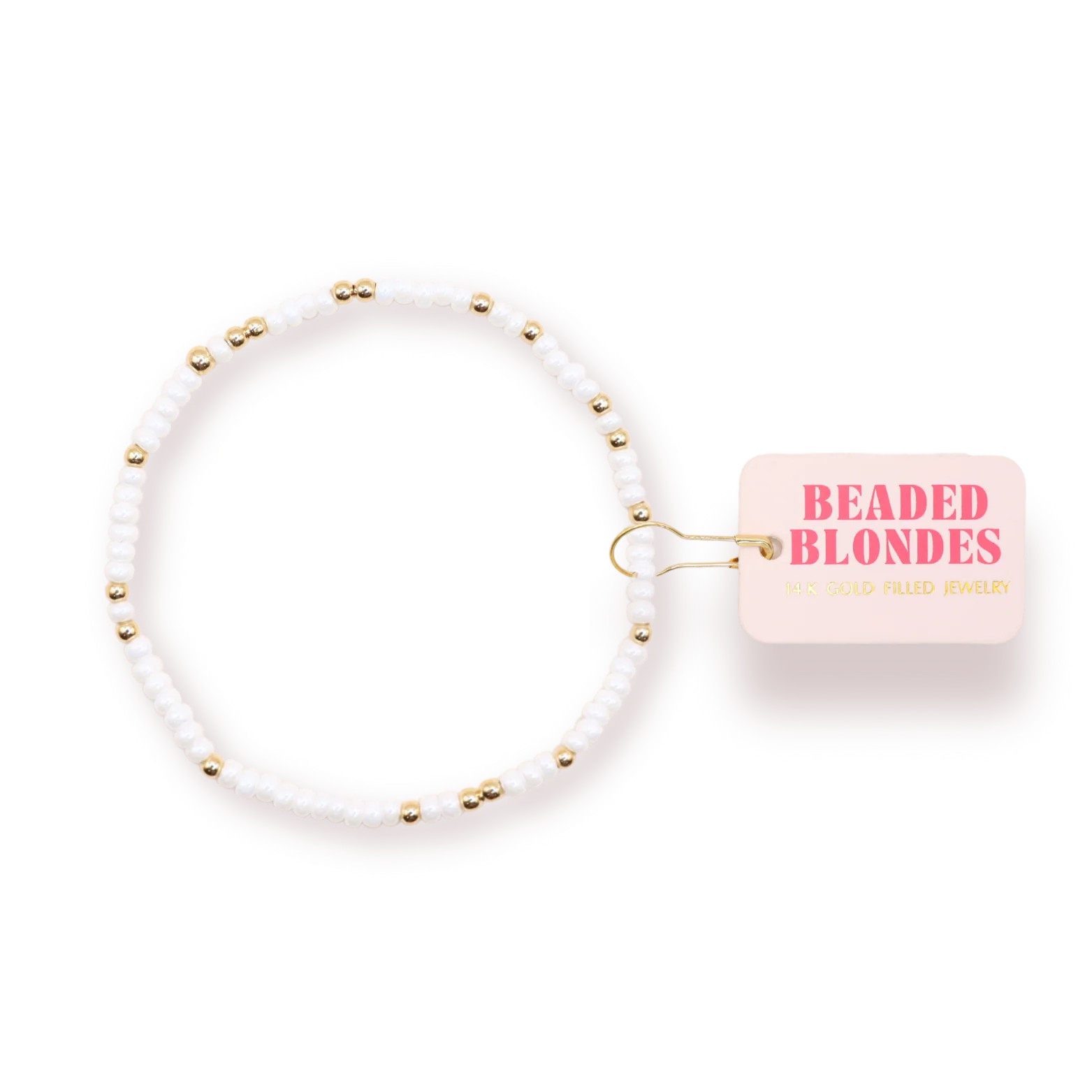 Luster White Sprinkle Bracelet | Beaded Blondes