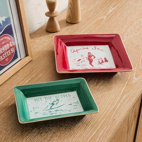 Skier Ceramic Decorative Trays | West Elm (US)