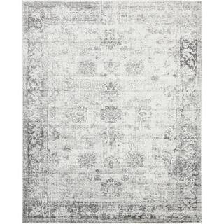 Unique Loom Sofia Casino Gray 8 ft. x 10 ft. Medallion Area Rug 3134033 | The Home Depot