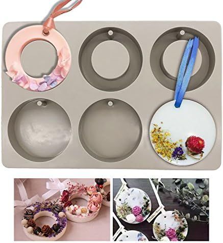 Silicone Wax Molds, KOOTIPS Round Ring Resin Jewelry Molds Making with Hanging Hole for DIY Jewel... | Amazon (US)