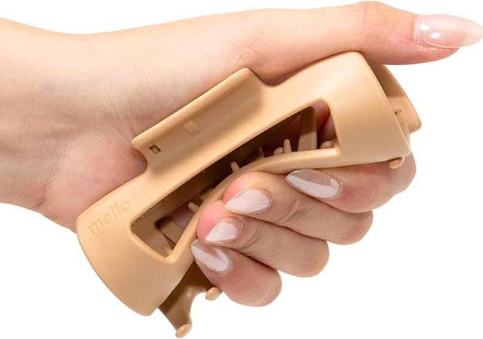 The Original Mello Hair Claw Clip Squishy Claw Clip Made in Korea Patent Pending 30021976 (Brown,... | Amazon (US)