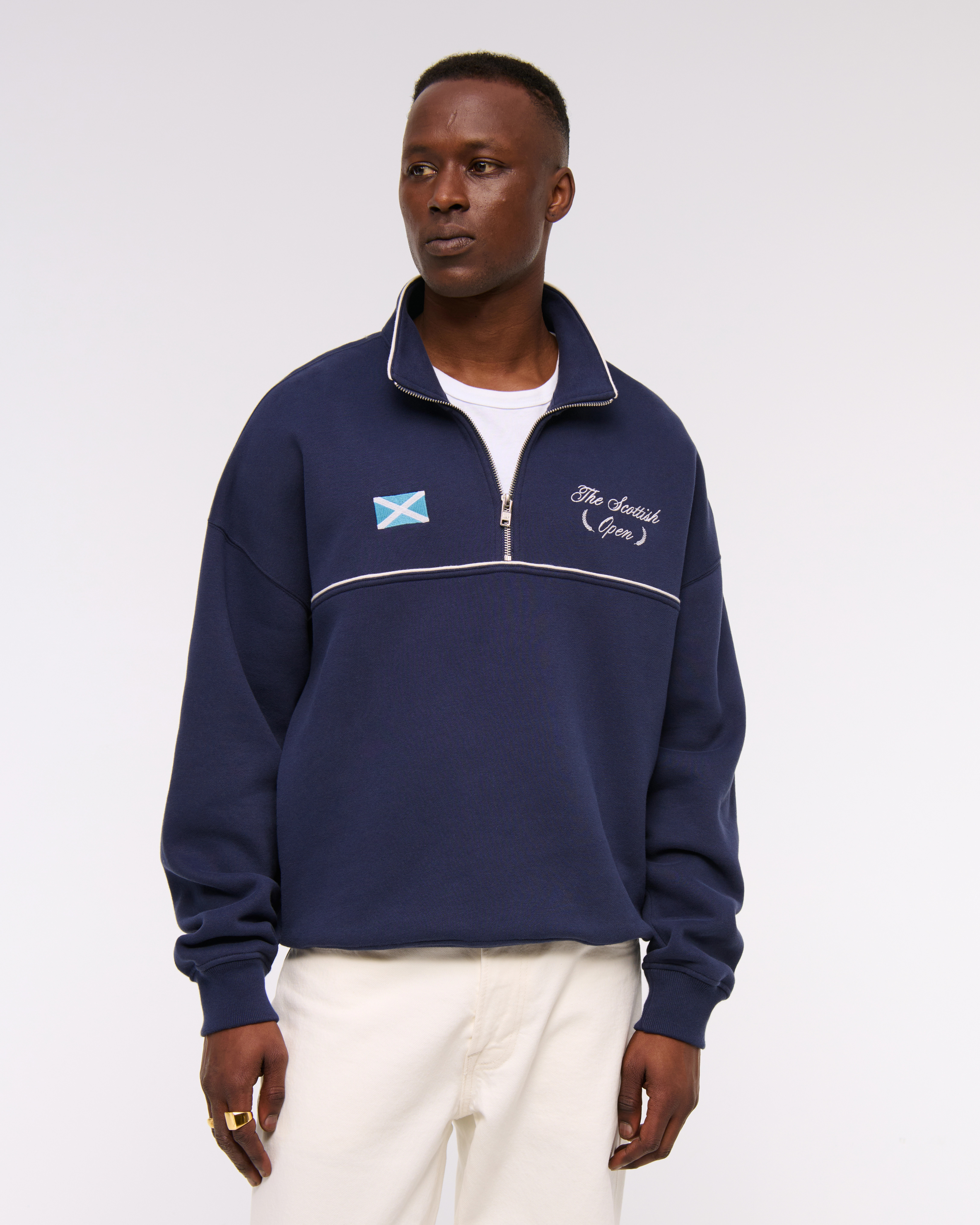 Scottish Open Graphic Half-Zip Sweatshirt | Abercrombie & Fitch (US)