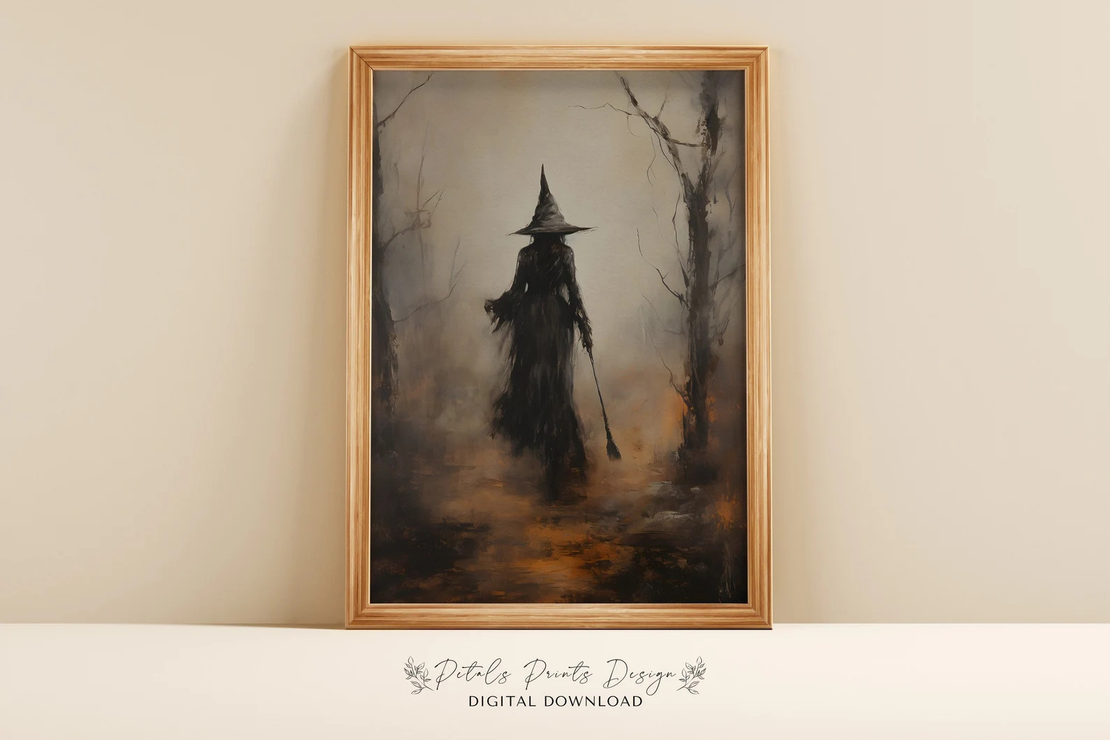 Witchy Decor Halloween Wall Art Printable Vintage Witch Halloween Rustic Halloween Decor Vintage ... | Etsy (US)