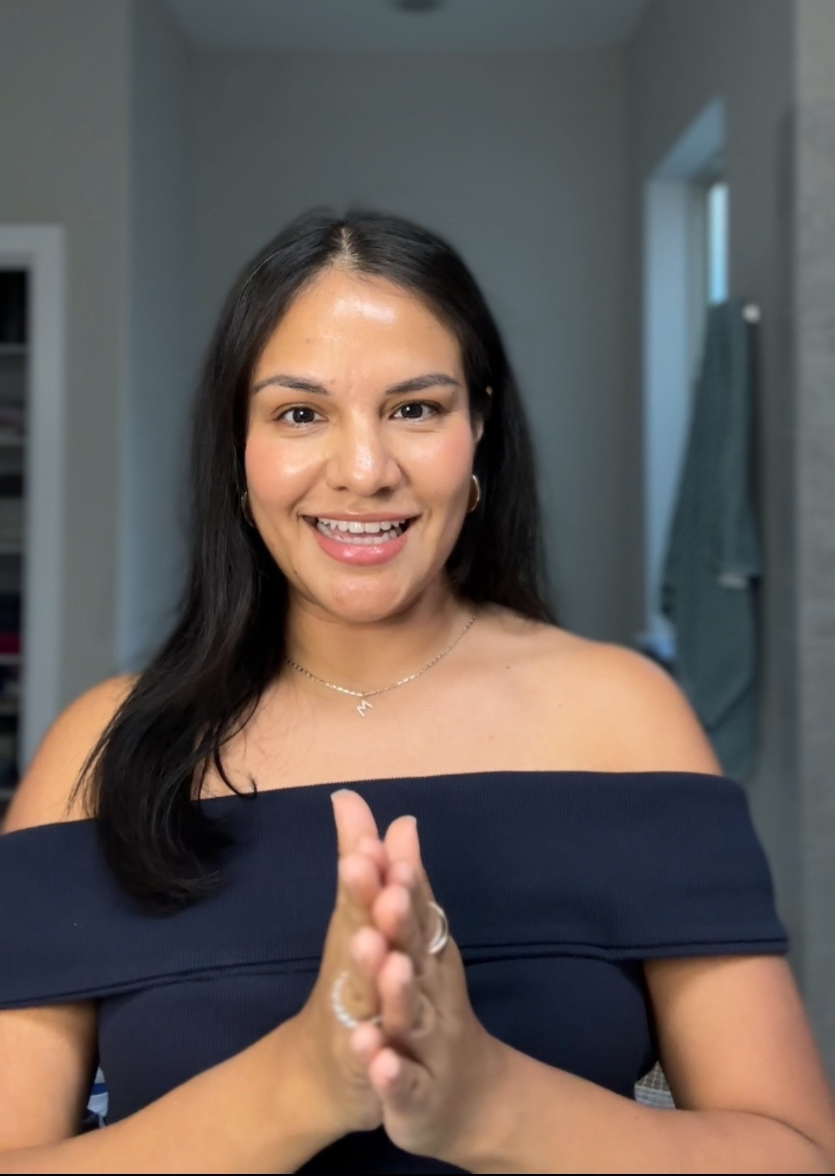 Navy fold over top. Blue off shoulder top.

#LTKPetite #LTKFindsUnder50 #LTKSaleAlert