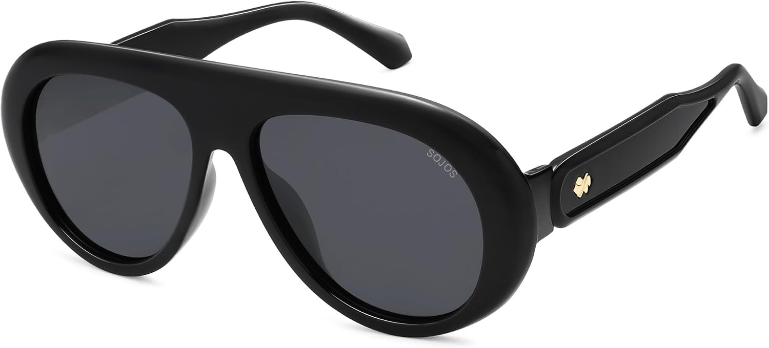 SOJOS Trendy Oversized Polarized Aviator Sunglasses Womens Men SJ2390 | Amazon (US)