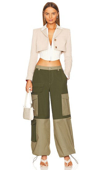 Ivy Cropped Blazer in Beige | Revolve Clothing (Global)