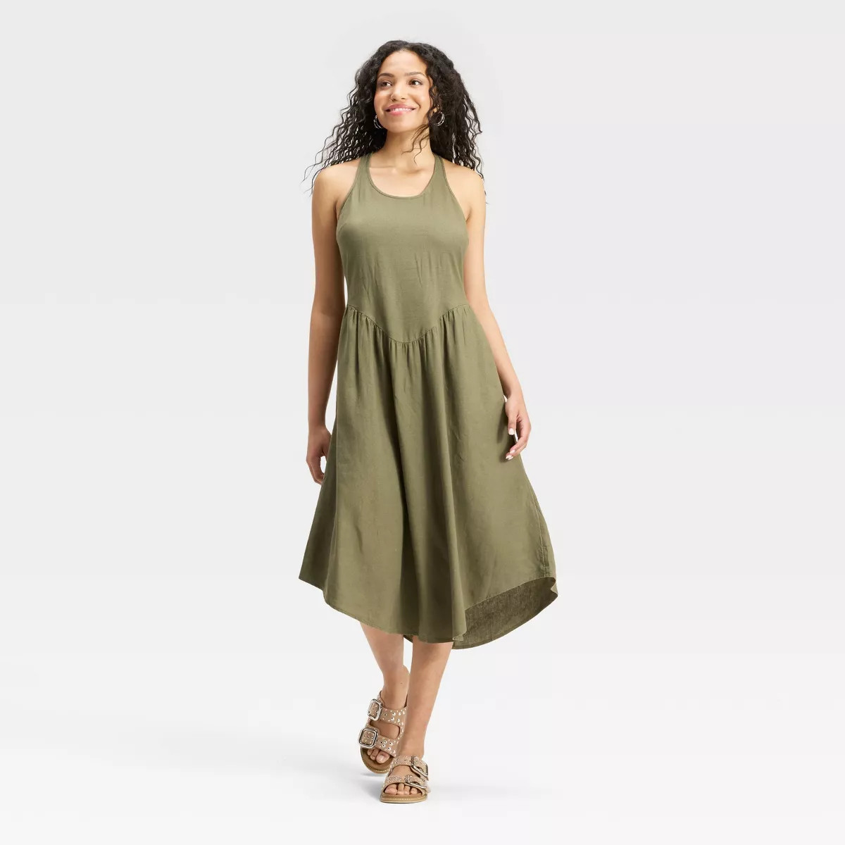 Women's Drop Waist Midi A-Line Dress - Universal Thread™ | Target