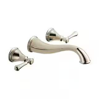 Cassidy 2-Handle Wall Mount Bathroom Faucet Trim Kit in Polished Nickel [Valve Not Included] | The Home Depot