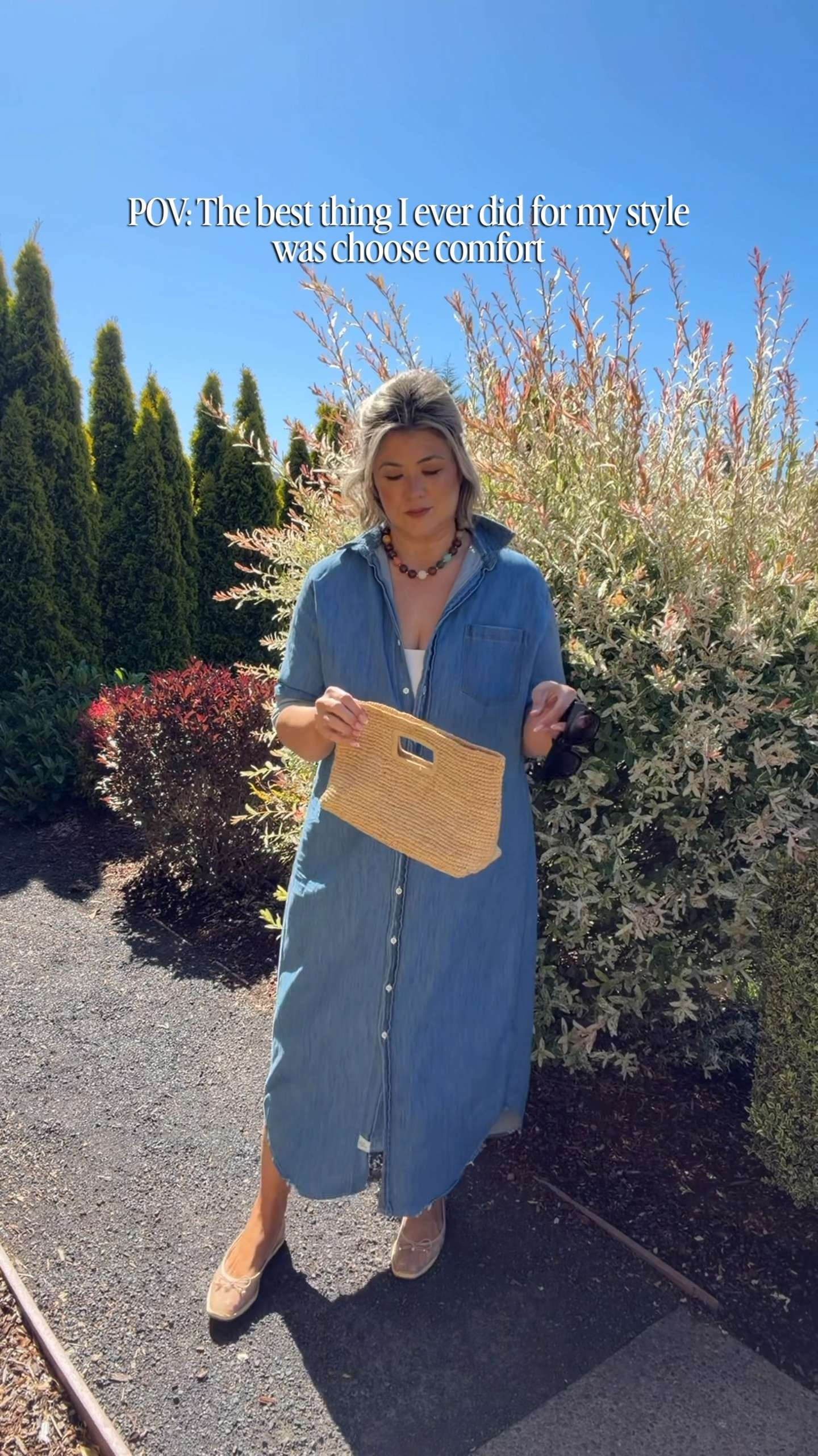 What I wore to go wine tasting over the weekend. It was incredibly comfortable, lightweight and breathable. I'm wearing this in an XL, however the fit was a tad on the bigger side as of late. My other Frank and Eileen dresses in the Rory and Mary are size large. 

 #LTKdayinmylife #LTKootd #LTKMidsize