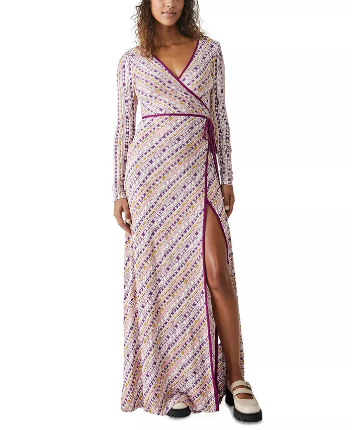 Women's Phoebe Printed Wrap Maxi Dress | Macys (US)