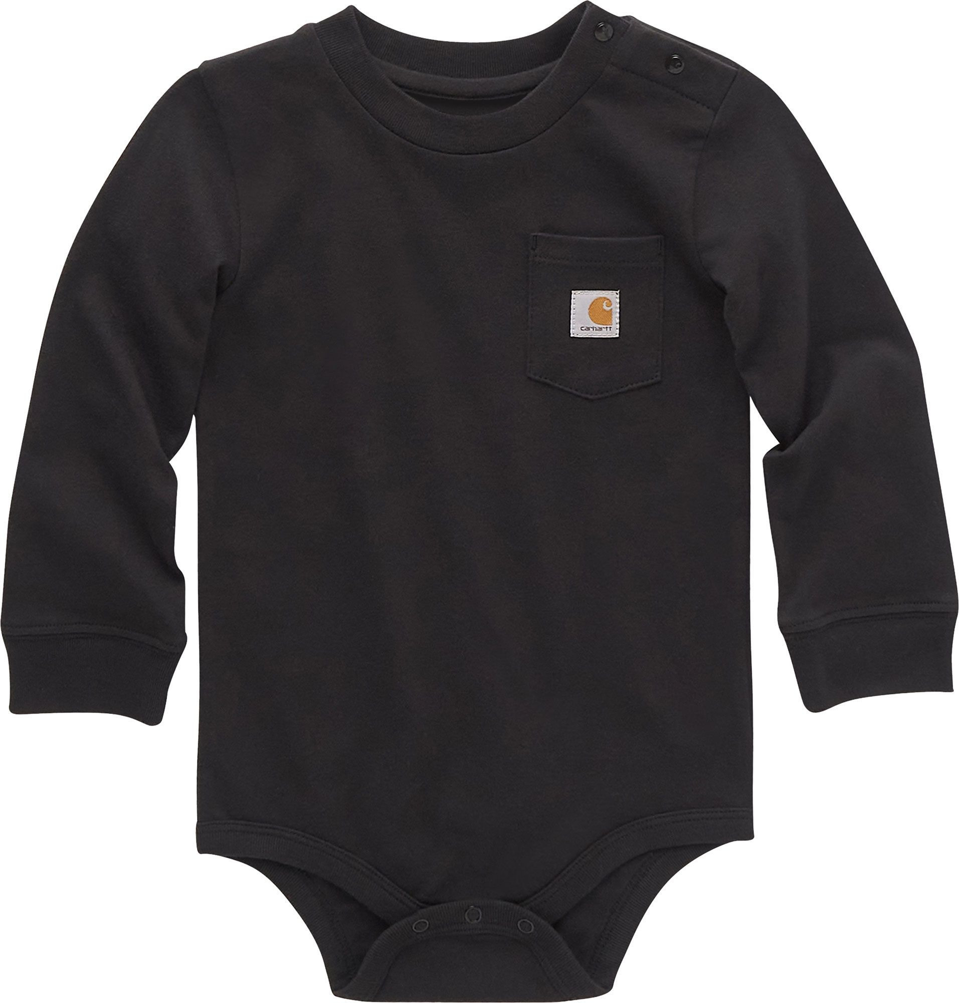 Carhartt Infant Long Sleeve Pocket Bodysuit, Boys', 18M, Caviar Black | DICK'S Sporting Goods
