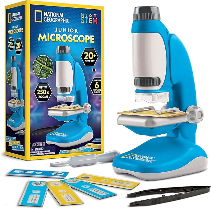 National Geographic Junior Microscope for Kids- Kit Includes Up to 250x Magnification Handheld Mi... | Amazon (US)