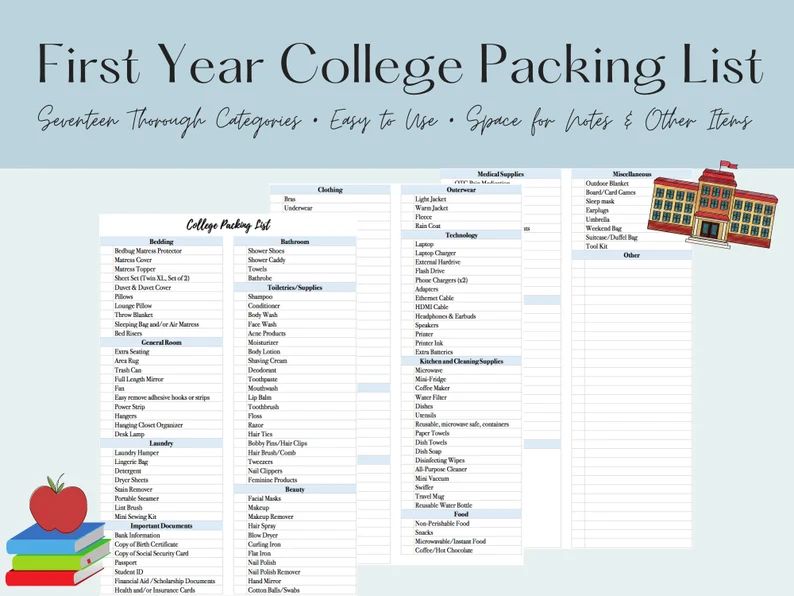 First Year College Packing List - Etsy | Etsy (US)