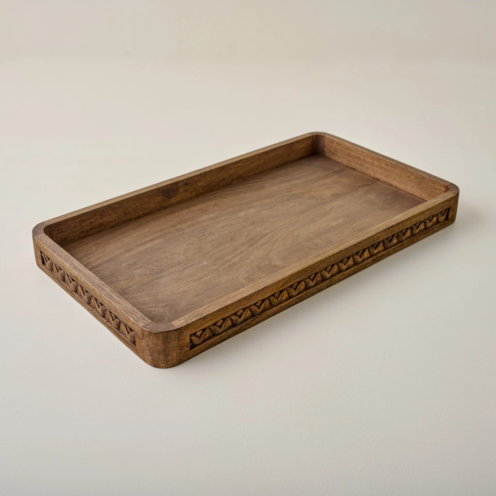 Warren Carved Wood Tray | Magnolia