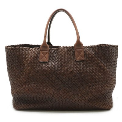 BOTTEGA VENETA 113129 Intrecciato Cabas GM Leather Tote Bag Brown 240830M  | eBay | eBay US