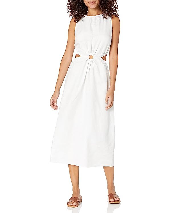The Drop Women's Sade Linen Cutout Midi Dress | Amazon (US)