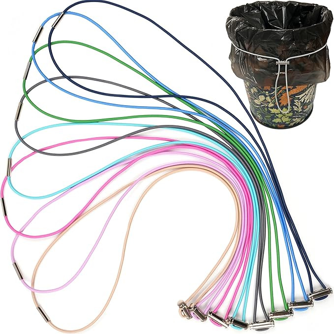 Garbage Can Bands 8Pcs Trash Can Bands Adjustable Large Rubber Bands Fits 8-33 Gallon Trash Cans ... | Amazon (US)