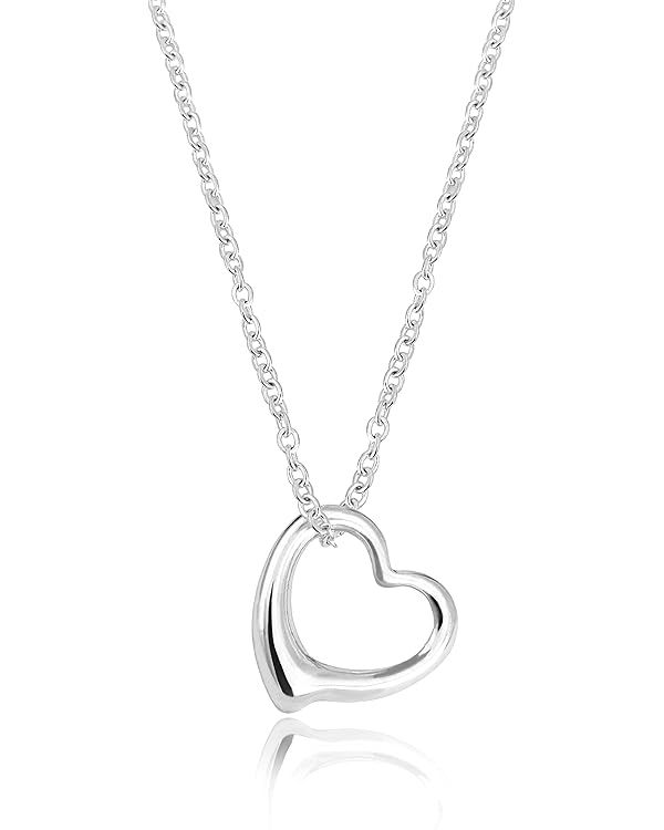 Altitude Boutique Open Heart Necklace for Women Floating Heart Necklace Hypoallergenic Simple Hea... | Amazon (US)