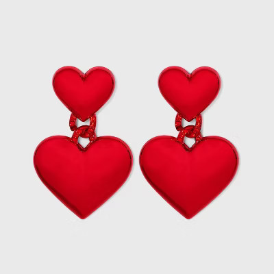 SUGARFIX by BaubleBar Double Heart Drop Earrings | Target