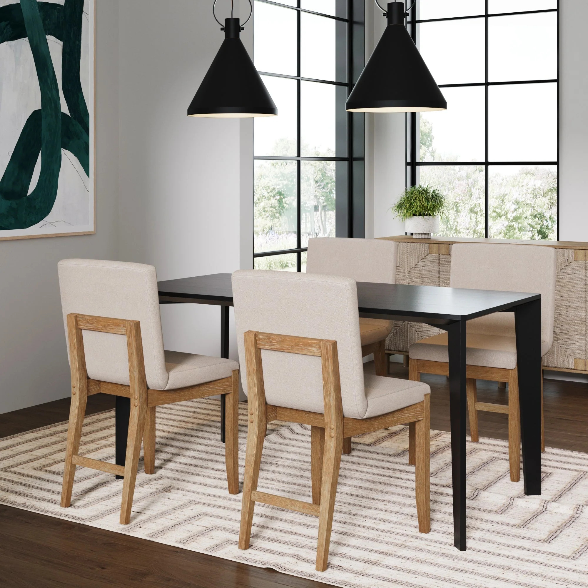 Dining Chairs Light Brown Flax (Set of 4) | Nathan James