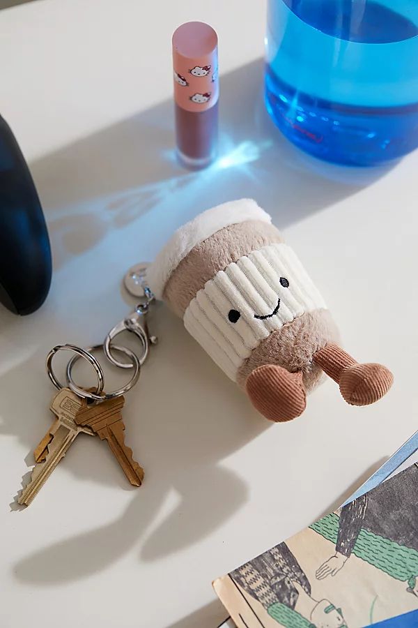 Jellycat Amuseable Coffee-To-Go Plushie Bag Charm Keychain | Urban Outfitters (US and RoW)