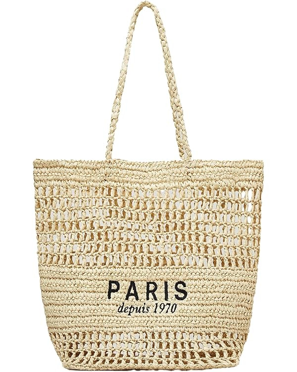 Straw Bag for Women Summer Trendy Foldable Mesh Crochet Tote Bag Straw Beach Purses and Handbags ... | Amazon (US)