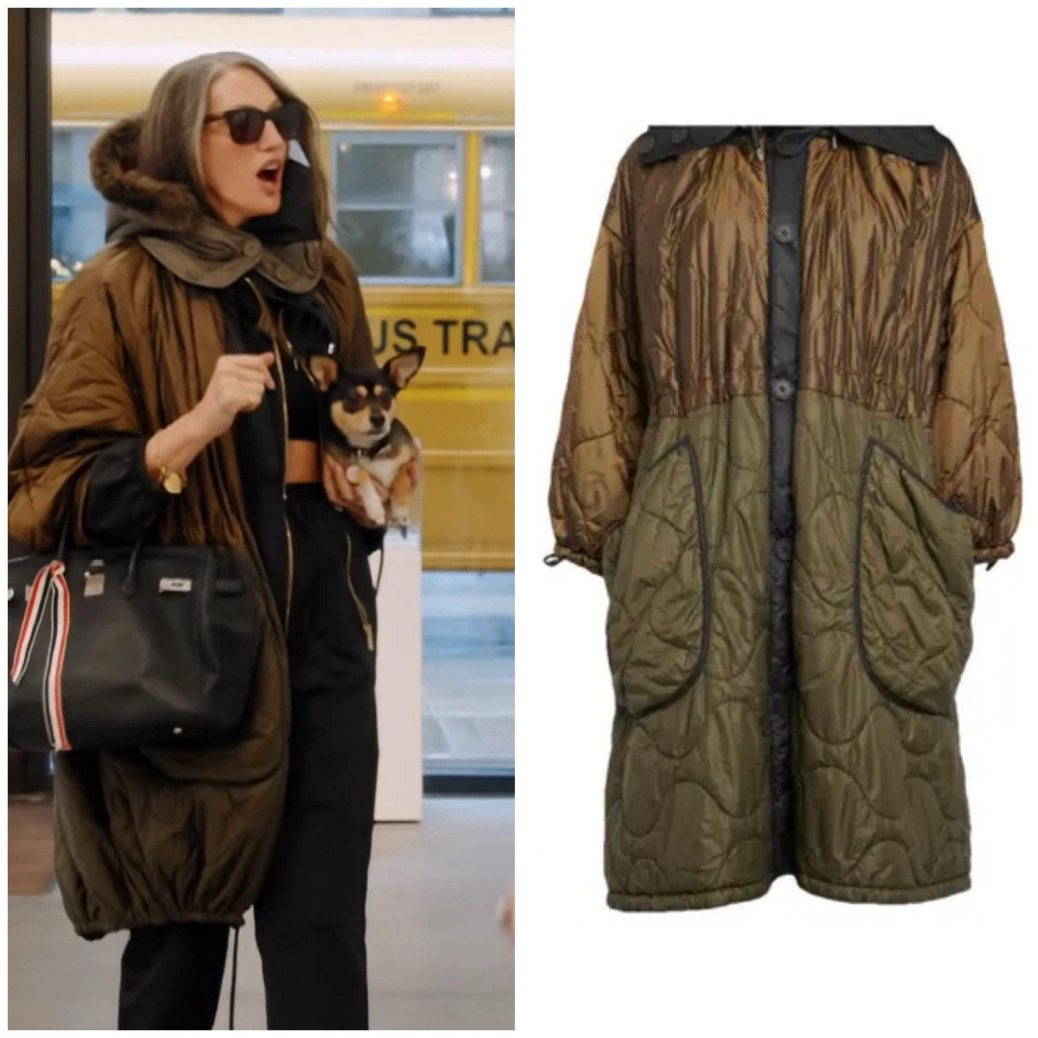Jenna Lyons’ Brown and Green Coat