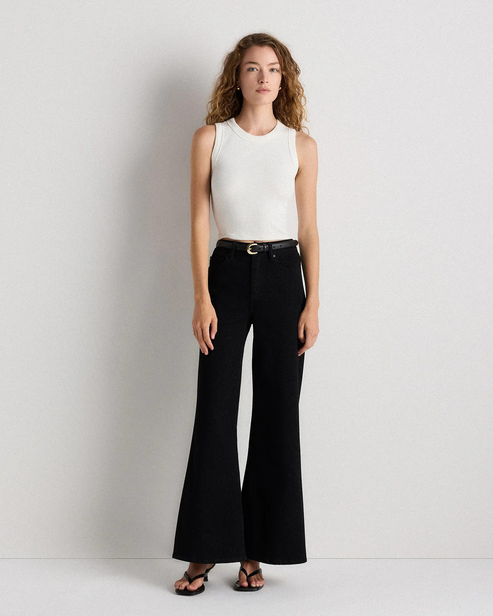 Bella Stretch Palazzo Jeans | Quince