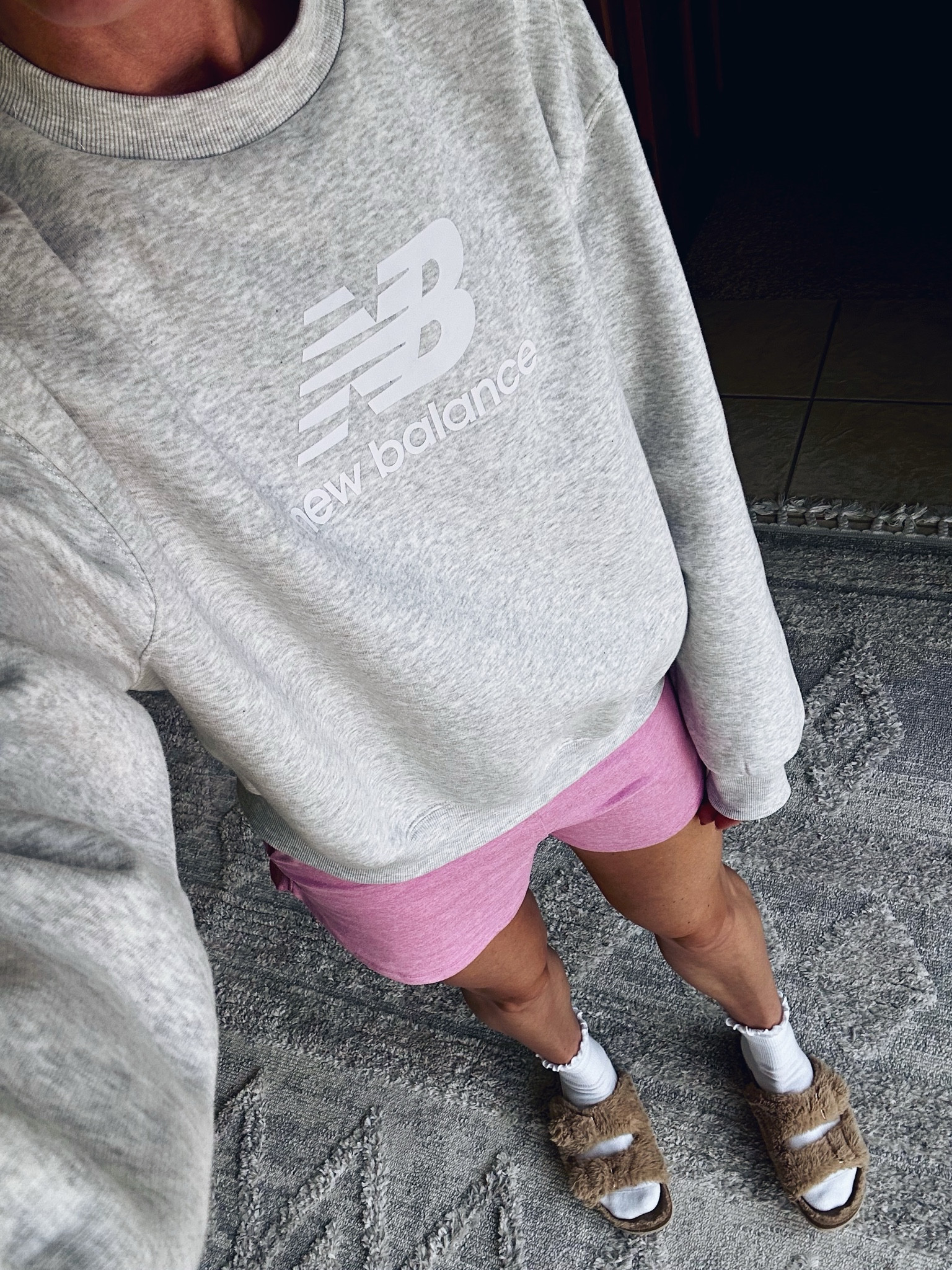 • cozy New Balance sweatshirt (S)
• super soft Vuori shorts (XS)

#LTKFindsUnder100 #LTKOver40