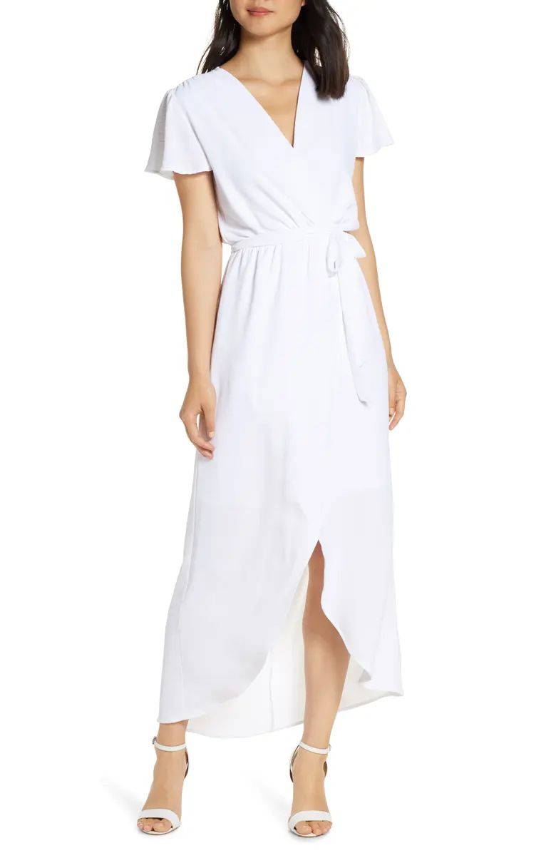 Fraiche by J High/Low Faux Wrap Dress | Nordstrom | Nordstrom