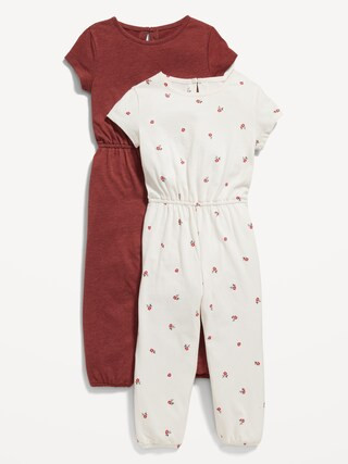 Short-Sleeve One-Piece Jumpsuit 2-Pack for Toddler Girls | Old Navy (US)