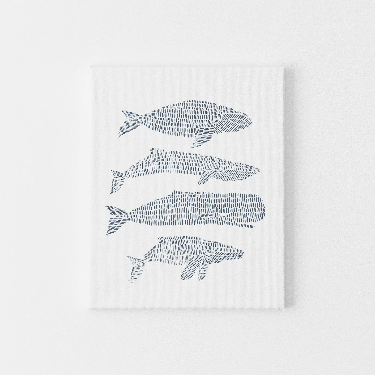 Whale Art Print Beach House Decor Modern Coastal Bathroom Artwork Sea Life Nursery Print or Canva... | Etsy (US)