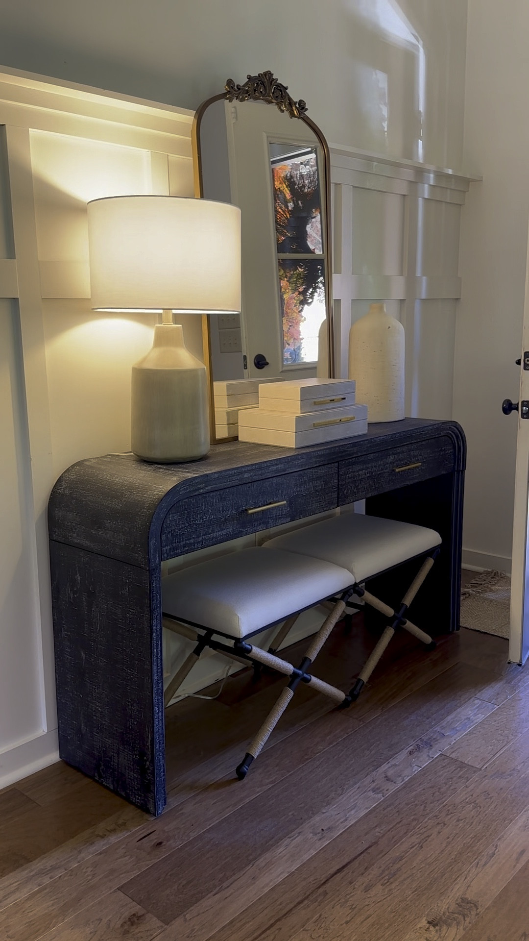 New console table for our entryway from Target; a fabulous look for less! One small change with this table upgraded this space instantly. Love that it has drawers for our keys too! 

#LTKVideo #LTKFamily #LTKHome