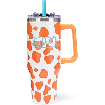 Von Dutch Orange Cow 40oz Double Walled Insulated Food Grade Stainless Steel Tumbler, BPA Free - ... | Amazon (US)