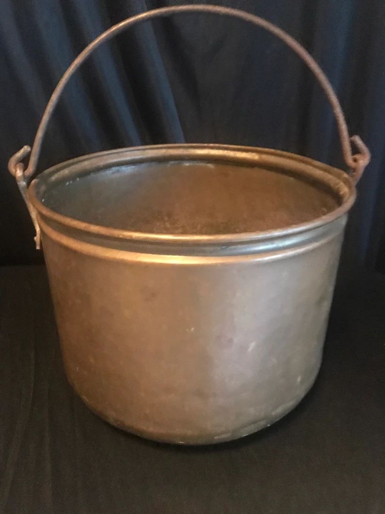 Federal brass  fireplace bucket, forged handle - fireplace - planter - farming  - stable ,utilita... | Etsy (US)