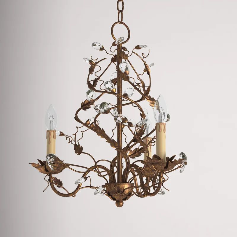 Etruscan Gold Cassell 3 - Light Dimmable Classic / Traditional Chandelier | Wayfair North America