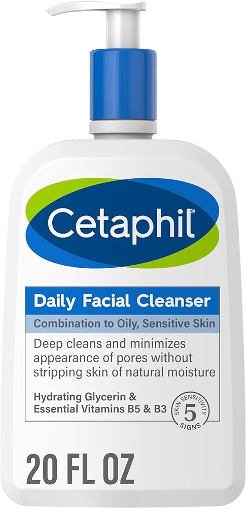 Cetaphil Face Wash, Daily Facial Cleanser for Sensitive, Combination to Oily Skin, NEW 20 oz, Gen... | Amazon (US)
