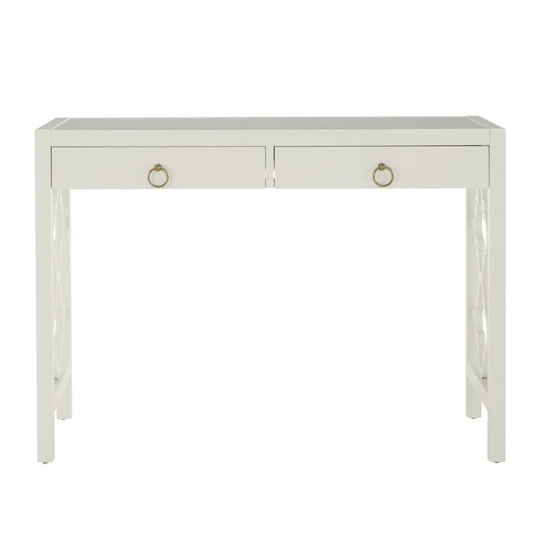 Weston Home Zaylee 2-Drawer Writing Desk, White Finish | Walmart (US)