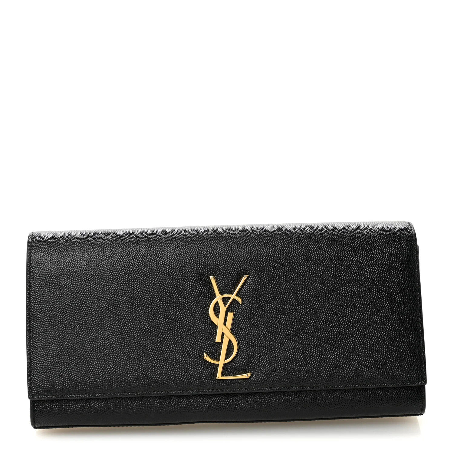 Grain De Poudre Monogram Cassandre Clutch Black | FASHIONPHILE (US)