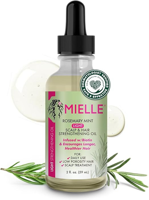Mielle Organics Rosemary & Mint Light Hair Oil, Split Ends & Dry Scalp Treatment - Infused with B... | Amazon (US)