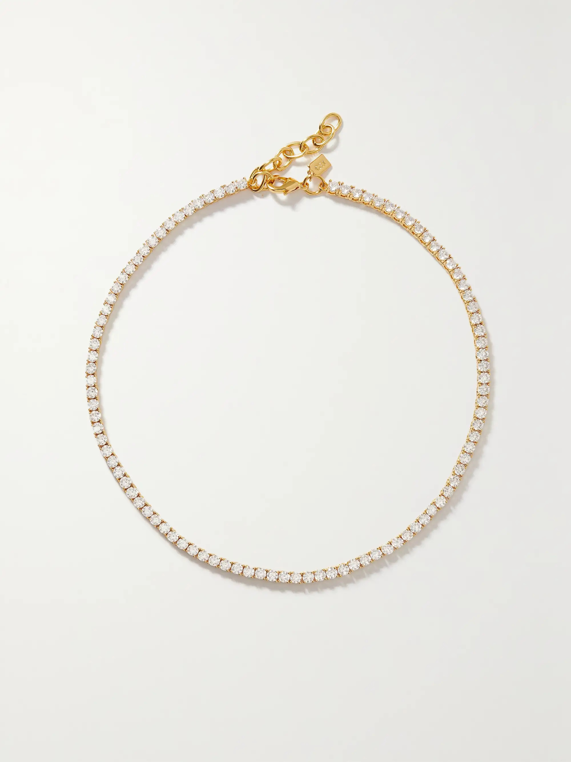 Serena gold-plated cubic zirconia necklace | NET-A-PORTER (US)
