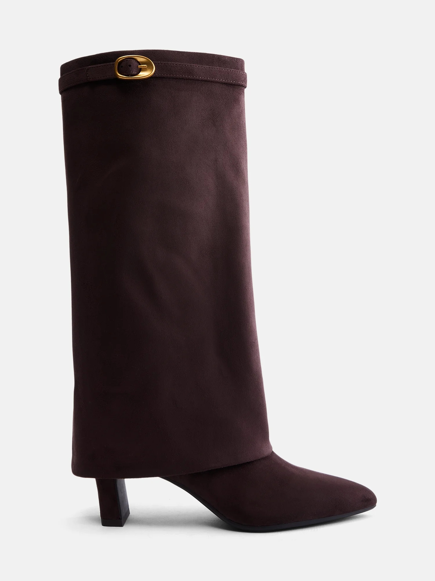Madden NYC Women's Fold Over Faux Suede Buckle Boots | Walmart (US)