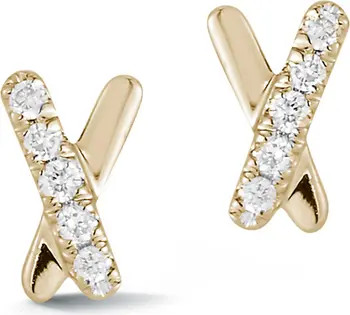 Pave Diamond Mini X Stud Earrings | Nordstrom