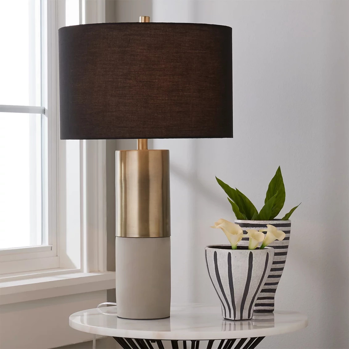 Concrete Cylinder Table Lamp | Shades of Light