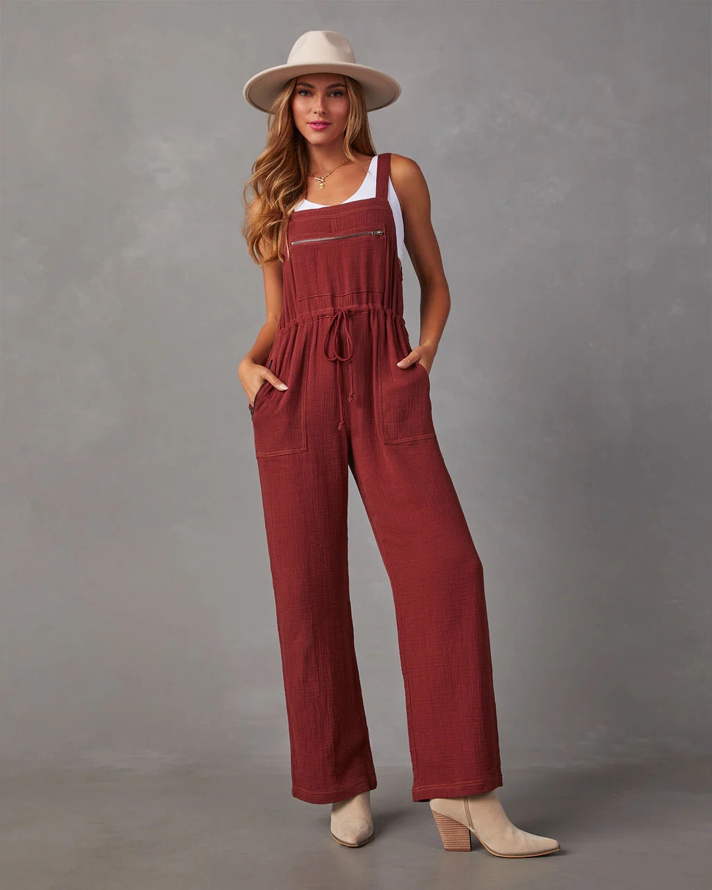 Hartley Straight Leg Drawstring Jumpsuit | VICI