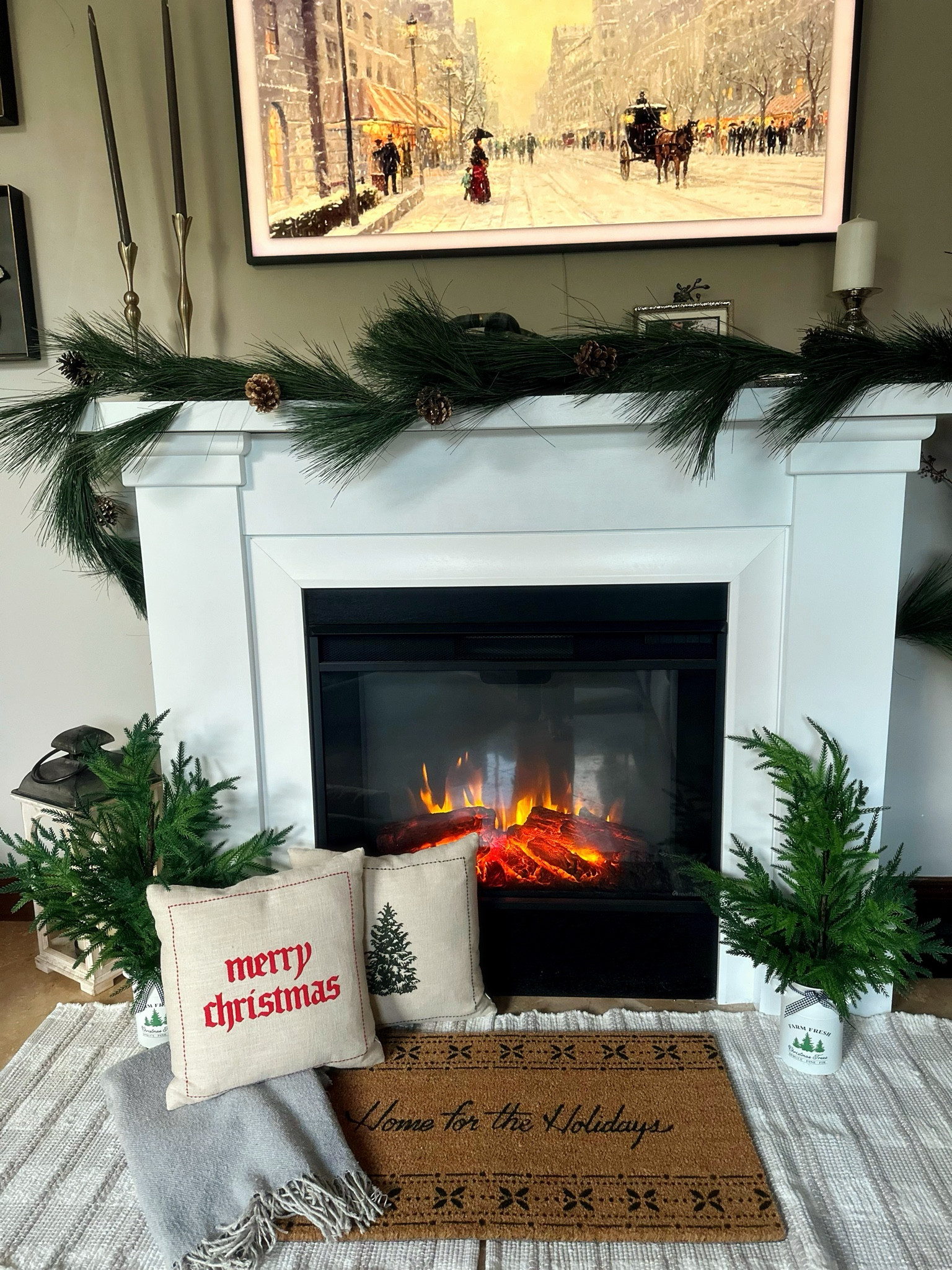 Cozy Christmas Fireplace 

#LTKSeasonal #LTKHoliday #LTKHome