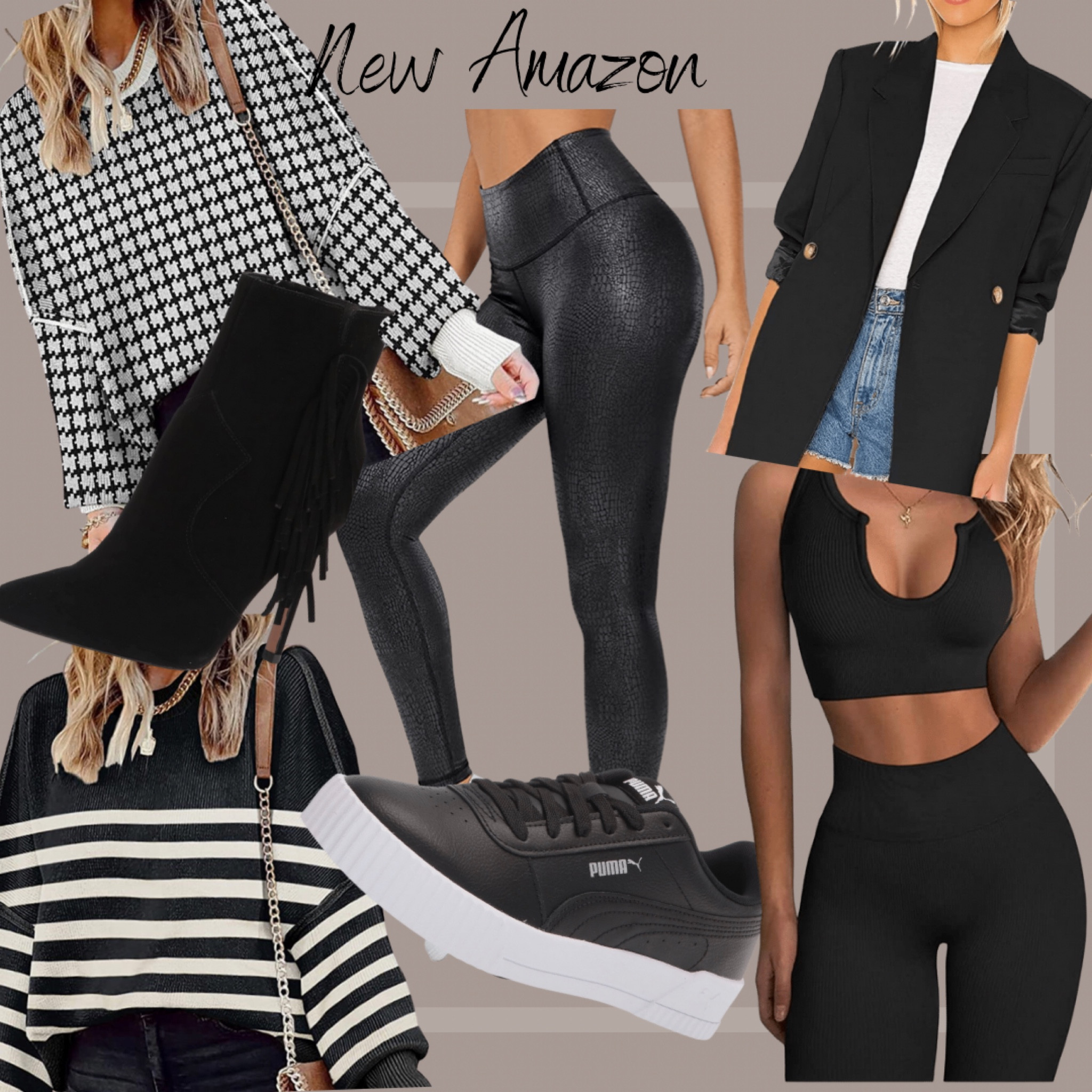 Amazon Athleisure New Arrivals! 

I love all of these finds. The CRZ yoga for leather leggings actually have compression in them and they’re very affordable compared to Spanx.

The black and cream striped sweater is a dupe for a $420 sweater on shop bop And it’s incredible quality.

I wear a small. Check the measurements and cross reference Your measurements to ensure you get the correct size.

Ps… 

#LTKstyletip #LTKsalealert #LTKunder50