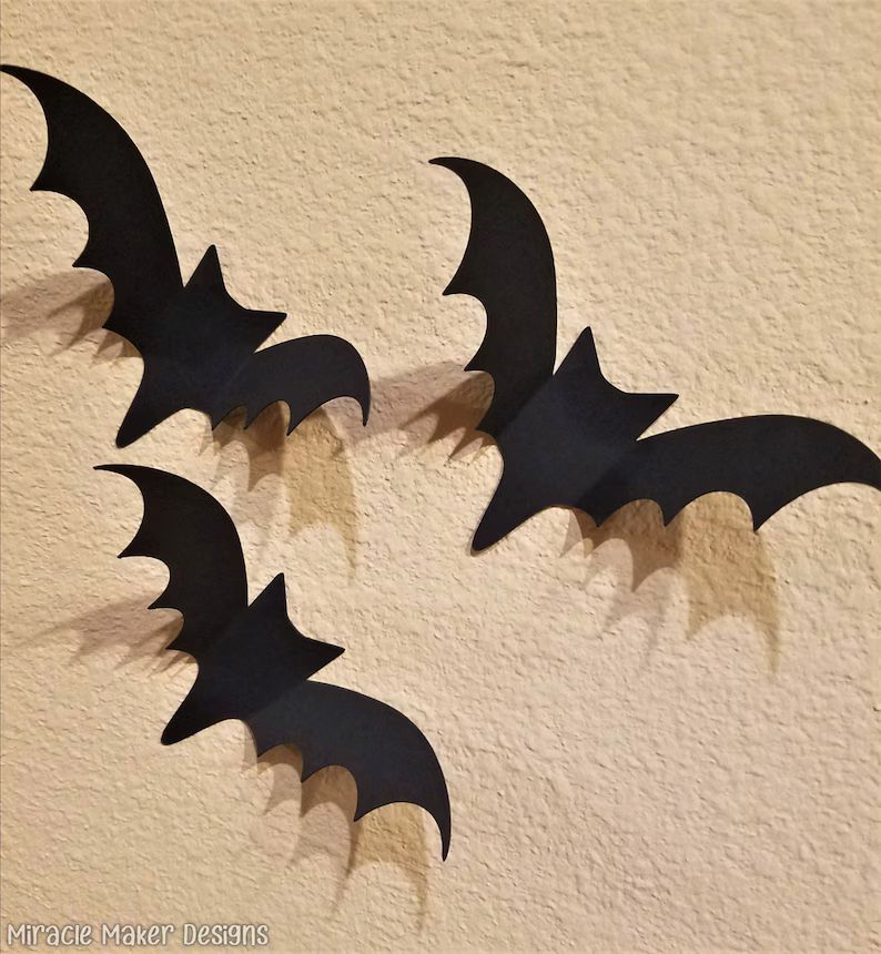 Halloween Bats Flying Bats 3D Bats Wall Decor Halloween | Etsy | Etsy (US)