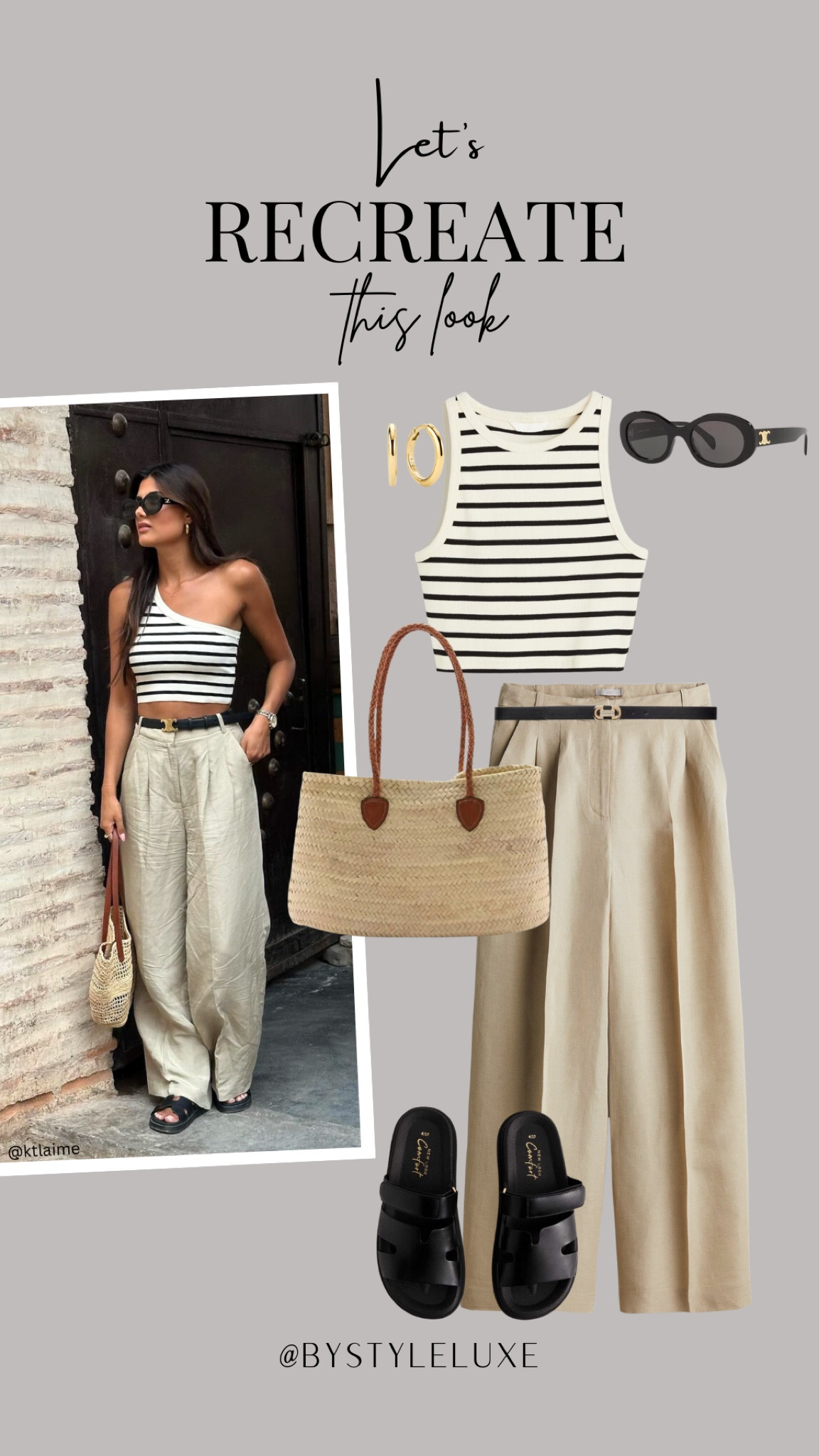 Let’s Recreate This Look - styling wide linen trousers with a striped top 

#sandals #linen #summeroutfit 

#LTKstyletip #LTKbag #LTKshoes